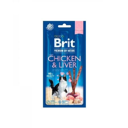 Brit Finger Treats for Cats Chicken and Liver 3 Sticks