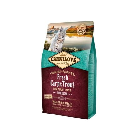 Carnilove Cat Dry Food sterilised for Adult with Fresh Carp and Trout