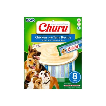 Inaba churu treat for dogs chicken with tuna 8*20g