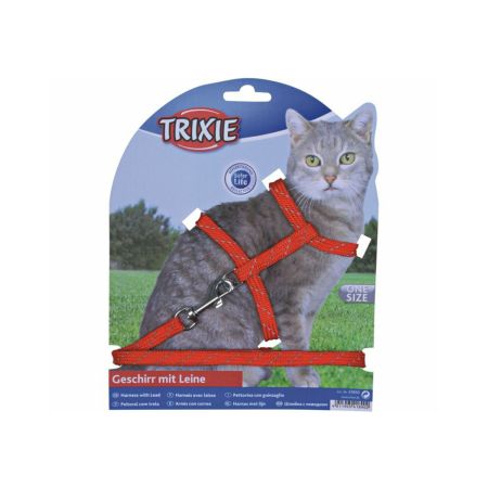 Trixie Kitten Harness with leash, reflective, 27–45 cm/10 mm, 1.30 m