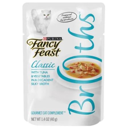 Purina Fancy Feast Classic Broths with tuna & vegetables 40 g*16