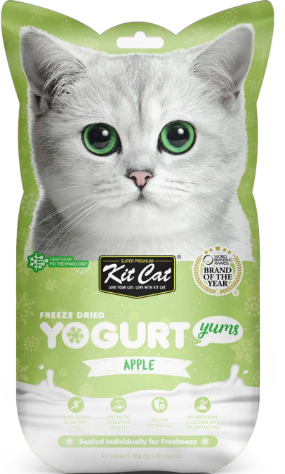 kit cat freeze dried yogurt yums apple 10x1g